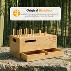 Homde Office Charging Station Organizer: 2 Layer Charger Holder (Natural) - Image 6