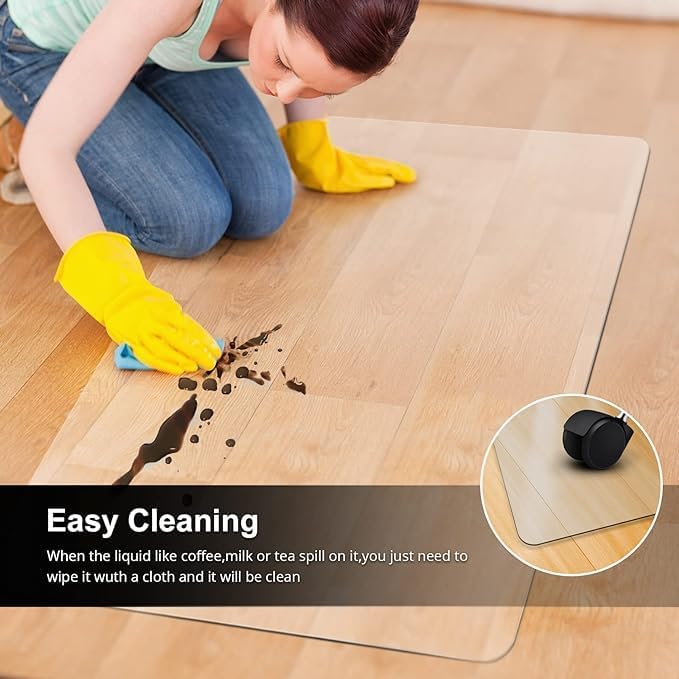 Kuyal Office Chair Mat for Hardwood Floor, 46'' x72'' Rectangle - Image 4