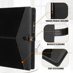 Toplive Padfolio 3 Ring Binder Organizer Business Portfolio Folder for Women, A4/ Letter Size PU Leather Professional Portfolio Padfolio for Interview Conference Presentation, Black - Image 5