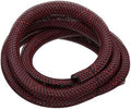 MECCANIXITY Split Sleeve Wire Loom Braided Sleeve 1-1/2" 10Ft Black/Red by MECCANIXITY