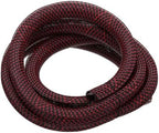 MECCANIXITY Split Sleeve Wire Loom Braided Sleeve 1-1/2" 10Ft Black/Red by MECCANIXITY