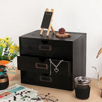 Large Wooden Drawers Wooden Box with Drawer Black - Image 4