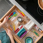 16 Pcs Extendable Clear Drawer Organizer|2-Size Expandable Drawer Dividers - Image 5