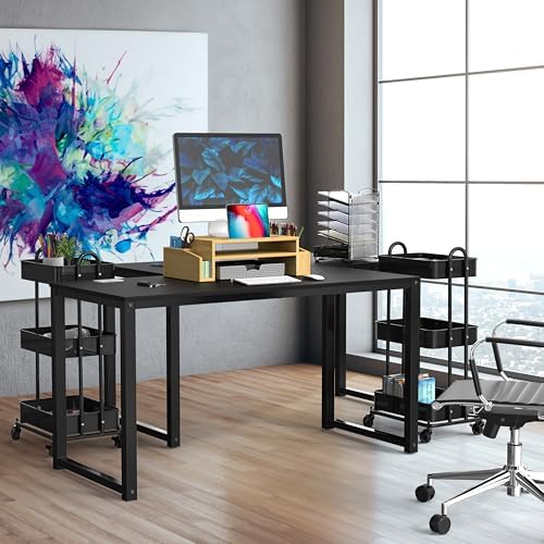 SHW 48-Inch Commercial-Grade Office Computer Desk, Black - Image 2