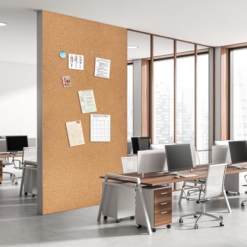 Cork Board Roll, 1/4 inch Thick Cork Boards for Walls, 47x35 inches Cork Board Rolls Bulletin Boards for Home School Officel(6mm,Roll,90120) - Image 6