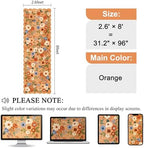 DUKINO 2.6x8 Runner Rug, Floral Washable Kitchen Rugs Non Slip, Orange - Image 2