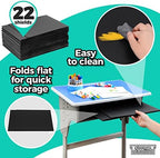 22-Pack Desk Dividers for Students - Durable & Waterproof Plastic Study Carrel Divider, Classroom Folders Teacher Supplies, Easy-to-Clean Plastic Privacy Shield Folder Boards for Student Desks, Black - Image 6
