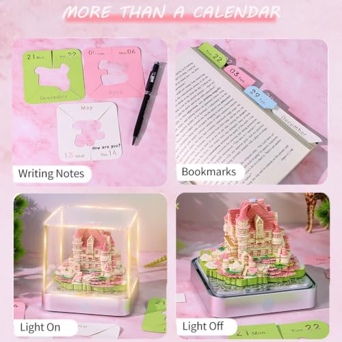 3D Calendar 2027 with Light Tear Away Timepiece Calendar for Desktop Decor - Image 2