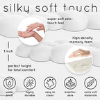 Cloud Keyboard Wrist Rest – Create-ables Qloud Cloud Wrist Rest for Computer Keyboard and Mouse, Ergonomic Memory Foam Wrist Pad with Non-Slip Base, Includes Cloud Mouse Pad – White - Image 6
