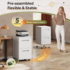 DEVAISE 2 Drawer Metal File Cabinet with Lock, Fully Assembled - Image 6