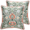 ISAENNE Designer Linen Square Throw Pillow Cover,Set of 2,18"x18"-Naples A by Isaennehomedecoration