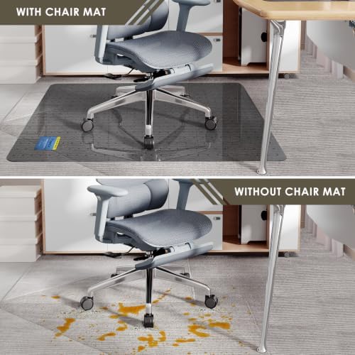 Azadx Heavy Duty Office Chair Mat for Carpet 32" x 48" Hard Material - Image 7