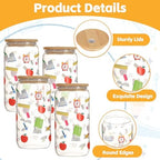 4 Sets Back to School Decoration Teacher Appreciation Gifts Bulk Include Clear Gift Bags Glass Cups Pencil Holders Jumbo Paper Clips Thank You Gift Set for Women Teacher Employee Coworker Gift Basket - Image 4