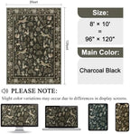 DUKINO 8x10 Area Rugs, Soft Washable Bedroom Rug Non Slip, Charcoal Black - Image 2