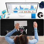 Keyboard Wrist Rest+Mouse Wrist Pad+Desk Pad Set,Memory Foam Ergonomic Easy Typing Pain Relief for Computer Laptop Office Home - Dog Mom Floral - Image 2