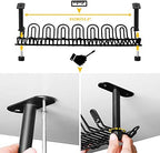 2 Packs Cable Management Tray, 14 inch Under Desk Cable Holder for Wire Management, Heavy Metal Cord Organizer Ideal for Computer Home Office Standing Tables to Hide Power Strips (Black) - Image 4