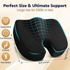 TushGuard Seat Cushion, Memory Foam Office Chair Cushion - Grey, XXX-Large - Image 2