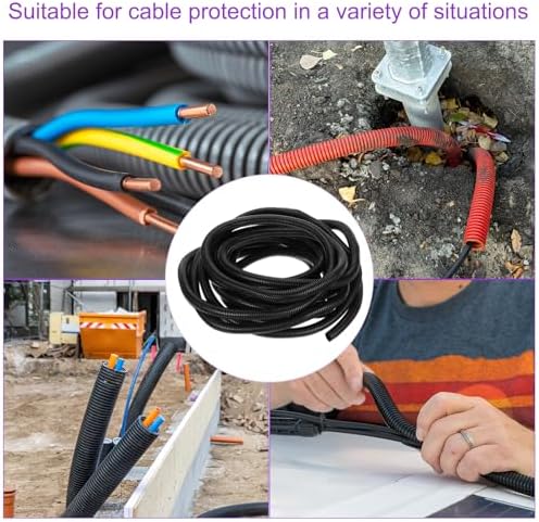 DMiotech 50ft Wire Loom Split Tubing 1 Inch(25.5 mm) ID Black - Image 6