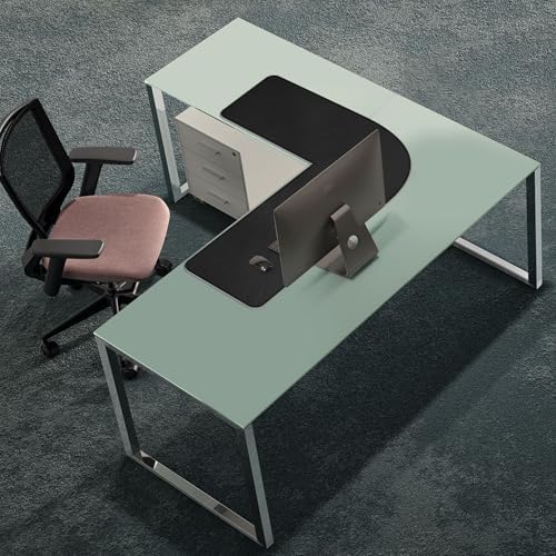 Chihein L-Shaped Desk Pad for Home Office Black (57.1”+ 57.1”) x 19.7” - Image 5