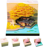 3D Calendar 2027,3D Art Calendar Memo Pad 2027,Time Piece calendars 2027,3D Paper Art Notepad,Four Seasons Tree Desktop Decoration,New Year,Christmas Gift (Four Seasons Tree（Yellow）) by WelcomeHOTOYMDS%EF%BC%81