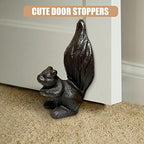 Cute Squirrel Cast Iron Bookends 2PCS, Heavy‑Duty Decorative Book Stoppers - Image 6
