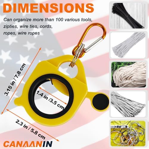 Zip Tie Holder Cable Tie Holder Heavy-Duty Colored for Tool Belt Electrician Tool Tradie Bits Organized Strong Efficient Storage Reusable Portable (Yellow White, 8 Pcs) - Image 6