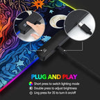 AIMSA Large Gaming Mouse Pad RGB, Keyboard Led Mousepad Extended 35.4 x 15.8 inch Non-Slip Rubber Base with 14 Lighting Modes Desk Mat, Abstract Sun - Image 4