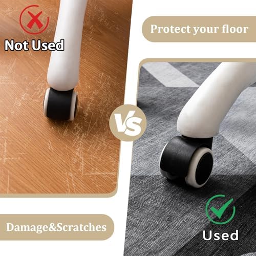 Office Chair Mat for Hardwood Floor, 72"x48" Easy Glide Computer Desk Mat Protector for Rolling Chair Under Desk Rug Nonslip Backing, Machine Wash, (Modern) - Image 4