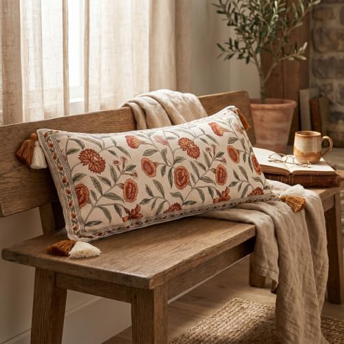 ISAENNE French Linen Rectangle Throw Pillow Cover,Set of 2,28"x12"-Albano A - Image 4
