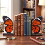 Epakh 2 Pcs Monarch Butterfly Book Ends Decorative Bookends - Image 2
