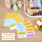 3 Pack Extra Large Clear Hard Shell Zipper Case with Labels, Teal - Image 5