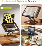 LOXP Book Stand with Storage, 360° Rotating Cookbook Stand, Ergonomic - Image 3
