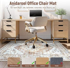 Anidaroel Office Chair Mat for Hardwood & Tile Floor, 4x6 Floor Mat for Office Chair, Under Desk Rug for Rolling Chair on Hardwood, Low Pile Carpet Floor Protector Rug, Easy to Clean, Khaki - Image 3