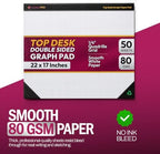 Large Graph Paper Pad 22 x 17 in, 50 Sheets, 1/4 in Grid - Image 2