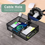 ROSYLINE Under Desk Storage Basket Hanging Drawer Tray, Clamp On Organizer - Image 4