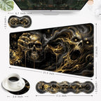 Desk Mat, Mouse Pad with Wrist Rest, 4-in-1 Large Mouse Pads for Desk, Ergonomic Mouse Pad and Keyboard Wrist Rest Gaming Keyboard Mat for Office,Funny Skull - Image 6
