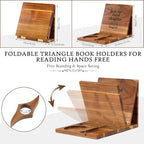 Book Holder Stand for Reading Rest Wooden Book Rest Book Nook Reading Valet - Image 5