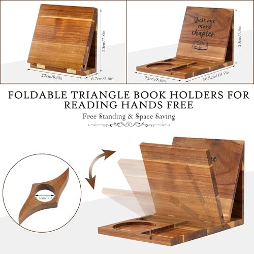Book Holder Stand for Reading Rest Wooden Book Rest Book Nook Reading Valet - Image 5