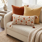 ISAENNE French Linen Rectangle Throw Pillow Cover,Set of 2,28"x12"-Albano A - Image 3