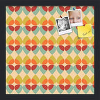 PinPix 15x15 inch Cork Bulletin Board. This Decorative Framed Pin Board Comes with Abstract Pattern in Color Design and Satin Black. Ideal for Home, Office Decor or School (PinPix-564) by PinPixBulletinBoards