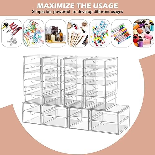 caktraie 22-Drawer Acrylic Storage & Makeup Organizer for Desk - Image 5