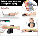 Large Gaming Mouse Pad+ Keyboard Wrist Rest Set, Ergonomics Memory Foam Mouse Mat Wrist Rest Support for Home Office, Waterproof Extended Mousepad 31.5x11.8in, Cute Red Fox Animal Black Desk Pad - Image 5