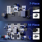 PEGZONE Controller and Headphone Holder Wall Mount, 7pcs, Black & White - Image 3