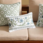 ISAENNE Designer Linen Throw Pillow Cover,Set of 2,20"x12"-Mosella D - Image 2