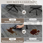 Office Chair Mat for Low Pile Carpet, 48"x60" Clear Smooth Glide with Lip - Image 6