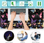 Keyboard Wrist Rest+Mouse Wrist Pad+Desk Pad Set,Memory Foam Ergonomic Easy Typing Pain Relief for Computer Laptop Office Home - Butterfly - Image 6