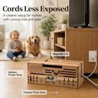 Acacia Wood Cable Management Box,Cord Hider & Organizer for Power Strip - Image 6