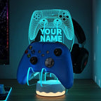 CoolGift Mart Customized Light up Headset and Controller Stand, 16 Colors 3D LED Lights Gamepad Headphone Holder with Remote Control, Game Controller Hanger for All Universal Gaming PC Accessories - Image 2