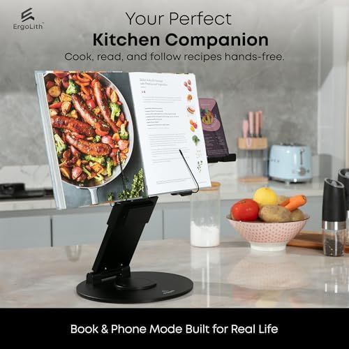 3 in 1 Laptop Stand for Desk, Book Stand & Phone Holder, Sky Black - Image 5