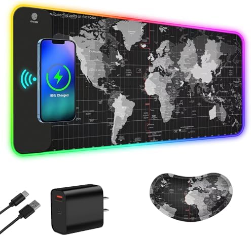 ToLuLu Wireless Charging RGB Gaming Mouse Pad, 15W Mouse Mat w/ 30W Charger by ToLuLu